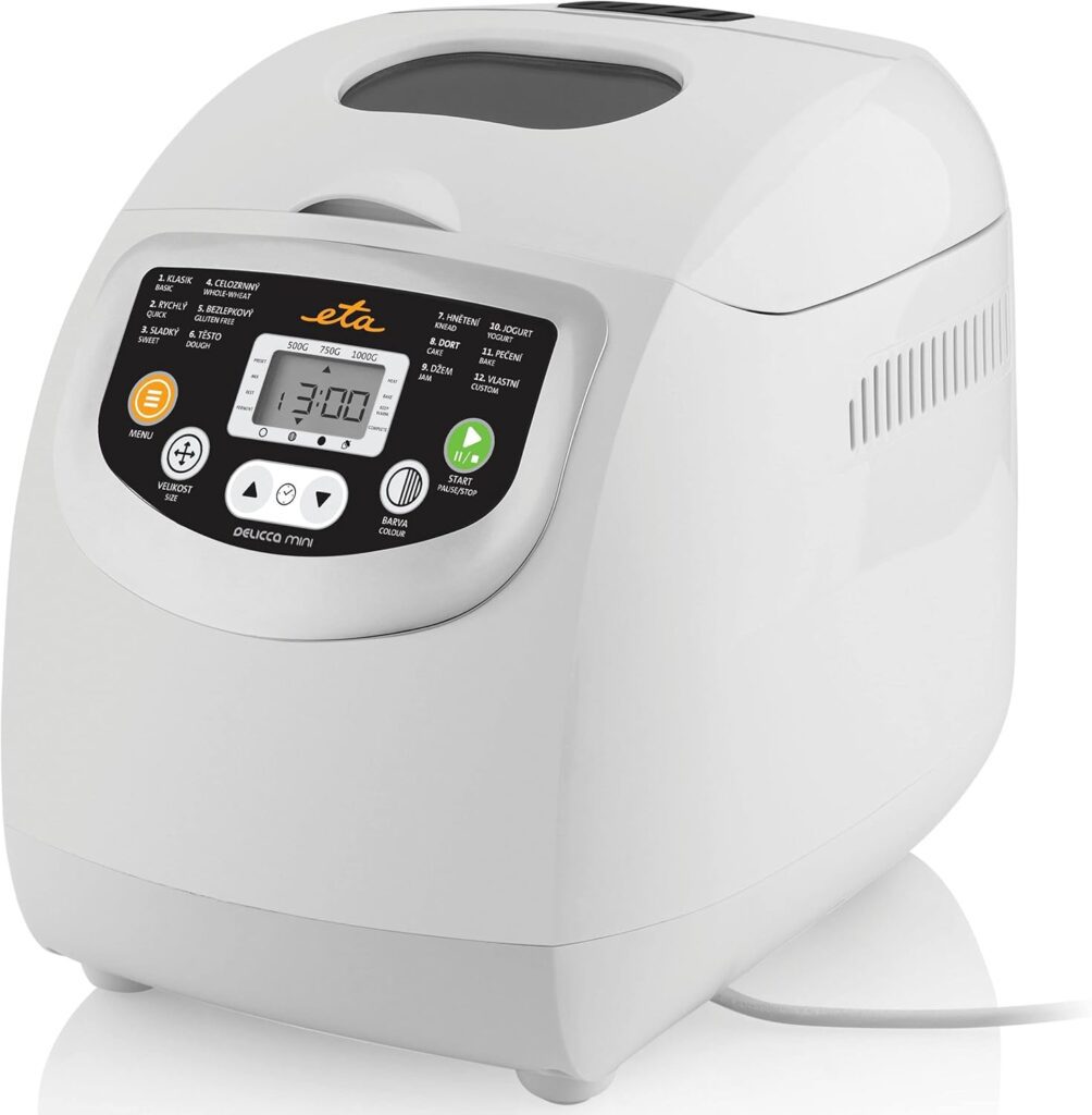 Panificadora Delicca Mini con 12 programas preestablecidos incluyendo pan sin gluten panificadorapro.com